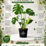 Original Monstera Deliciosa Live Plant – Pack of 1 Healthy Indoor Tropical Houseplant for Home, Office & Garden Décor – Air-Purifying Lush Green Foliage With Grow Bag & pot