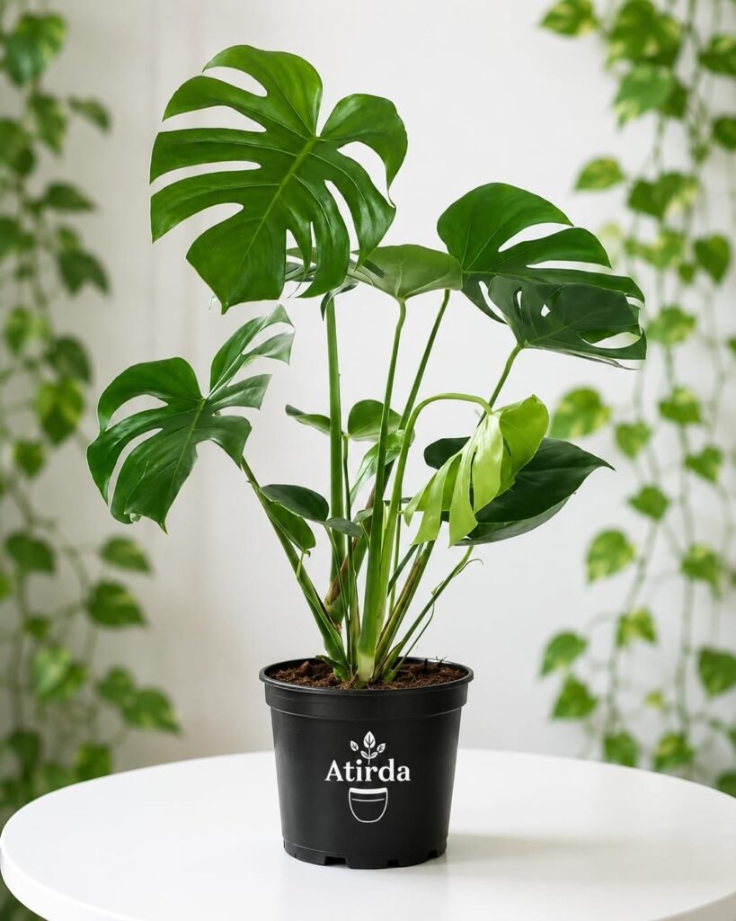 Original Monstera Deliciosa Live Plant – Pack of 1 Healthy Indoor Tropical Houseplant for Home, Office & Garden Décor – Air-Purifying Lush Green Foliage With Grow Bag & pot